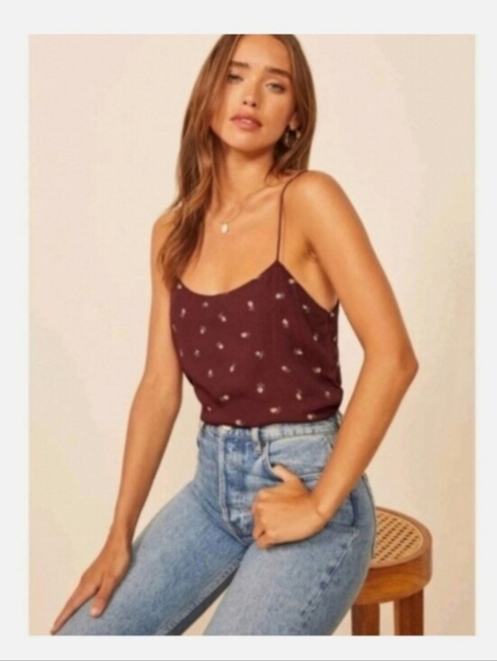 NWT REFORMATION ATTICUS CAMI TOP CAMISOLE IN CARINA
